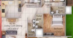 1433 sq.ft. (133.13 sq.m.) Super Built-up Area | 3 BHK
